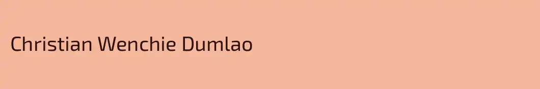 Christian Wenchie Dumlao